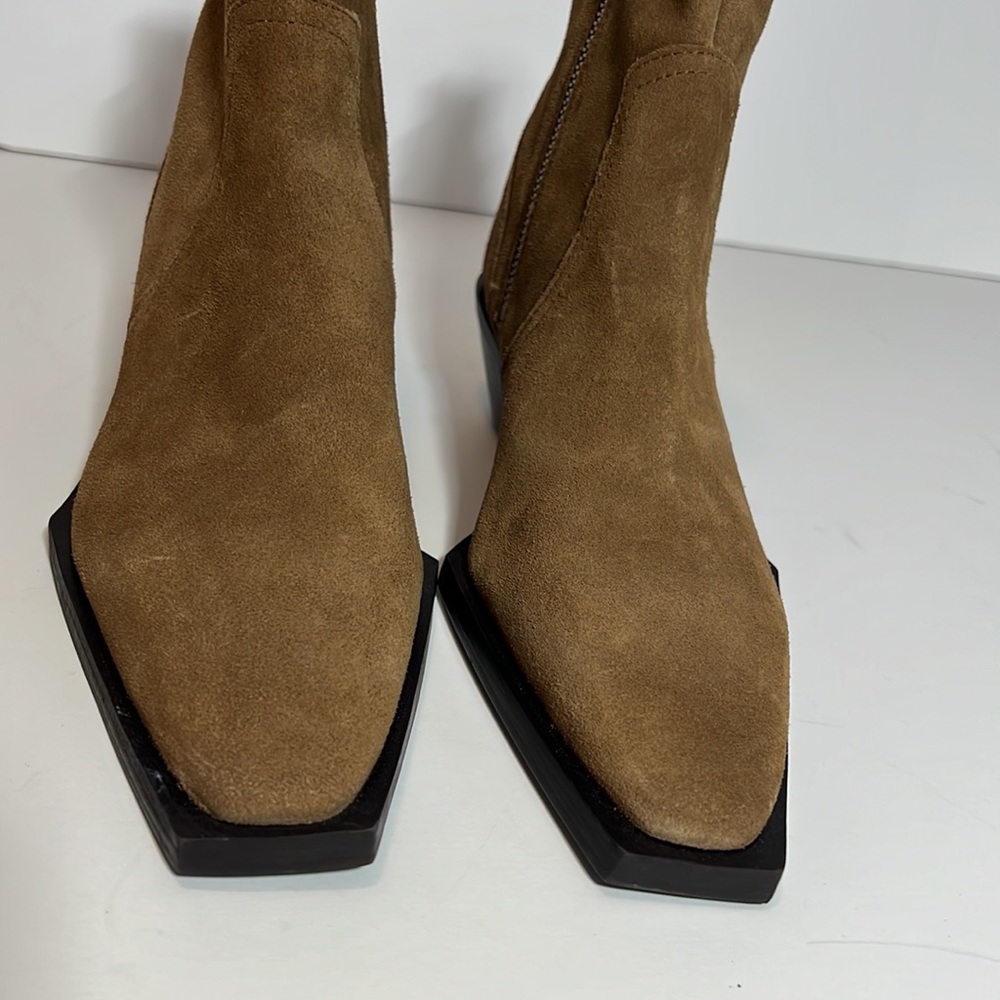 Mango-Mng | Squared Toe Leather Ankle Boots. Sz. … - image 4